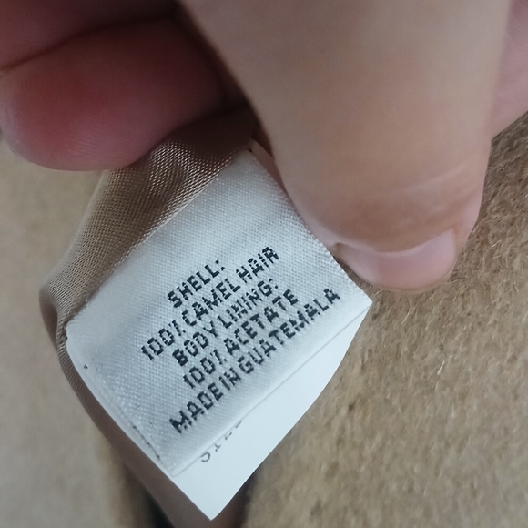 Camel Hair Button Down Coat Talbots Size 20W - Picture 6 of 11